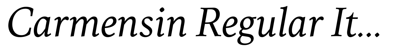 Carmensin Regular Italic